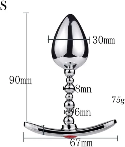 Miniatura 3 de Tapón anal Anal Metal Wearable Swing Anal Plug Anal Tapón de culo Juguete sexual Consolador de masaje de próstata (L)