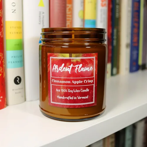 Miniatura 3 de Velas Canela y manzana crujiente Vela de cera de soja 100% natural para decoración del hogar Altamente perfumada Fragancia premium Hecho a