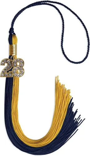 Miniatura 21 de Endea Graduation Borla de doble color con dije dorado (negro/oro brillante, 2022)