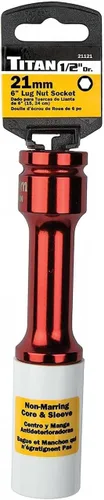 Miniatura 3 de Titan Tools 2191 llave para tuerca de ruega profunda de 17 mm 1/2 pulgada para conducir sin contratiempos