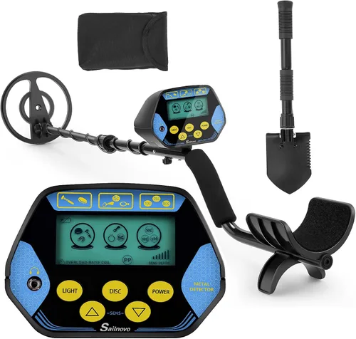 Sailnovo Detector de metales para adultos y principiantes – Detector profesional a prueba de agua con puntero, indicaciones de audio, disco y todos