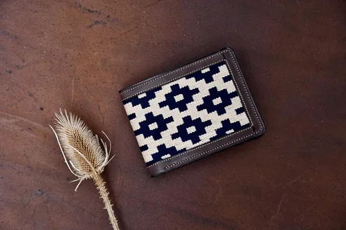 Miniatura 3 de GauchoLife Guarda Pampas Billetera Bi-Fold de Piel CruzChocolate