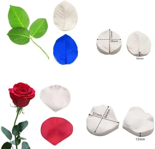 Miniatura 9 de Moldes de flores de azúcar – Molde de veta para fondant de pétalos de silicona para boda, magdalenas, pastel, herramienta de decoración de pasteles
