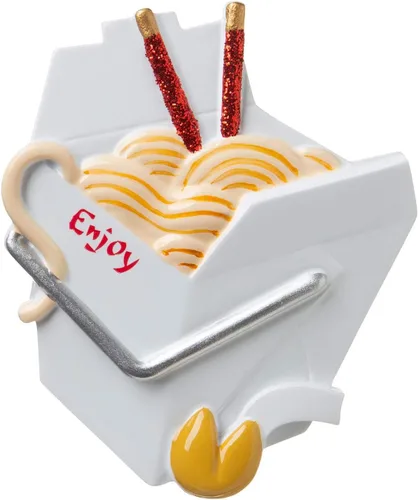 Miniatura 3 de Adornos de comida personalizados 2025 – Adorno de comida china, cajas chinas adornos de Navidad personalizados, caja de comida para llevar, adorno