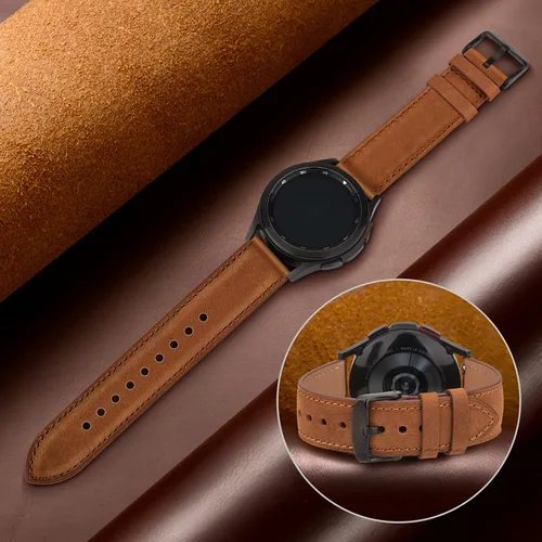 Miniatura 5 de Correa de cuero para Fossil Gen 6/5E 1.732 in/Gen 5 Carlyle/Garrett/reloj inteligente Julianna para mujer, correa de repuesto ajustable de cuero