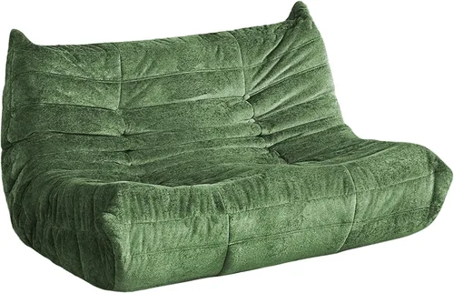 Miniatura 64 de Puf para adultos, silla puf grande, sillón con relleno de espuma viscoelástica para el hogar, apartamento o sala de juegos, gris afelpado Felpa gris