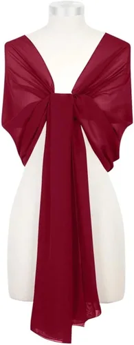 Miniatura 6 de Chales de gasa para mujer, bufandas para dama de honor, boda, noche, graduación, fiesta, ocasiones especiales, vestidos de 90 x 20 pulgadas