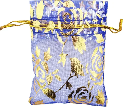 Miniatura 16 de QIANHAILIZZ Paquete de 100 bolsas de regalo de organza con forma de corazón de flores de 2.8 x 3.5 pulgadas, bolsa de regalo para dulces, bolsa