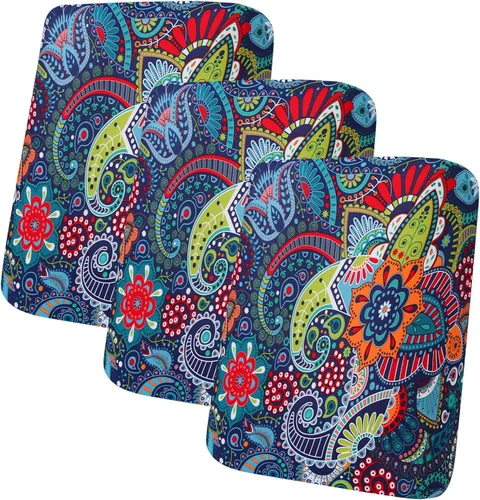 Miniatura 117 de hyha Fundas de cojín estampadas para sofá al aire libre, fundas florales lavables para muebles de patio, exteriores, funda de repuesto para asiento