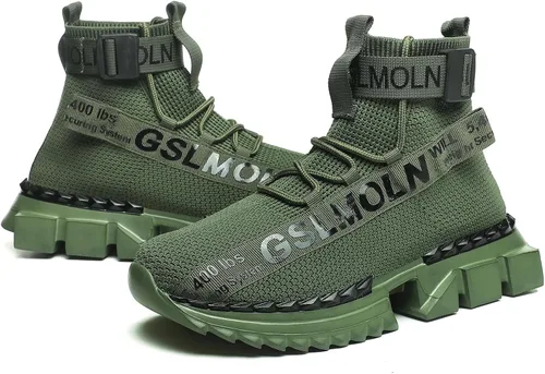 Miniatura 5 de Jakcuz Tenis de caña alta para hombre y mujer, transpirables, para gimnasio, atletismo, correr, caminar, tenis, niños y niñas, cómodos zapatos