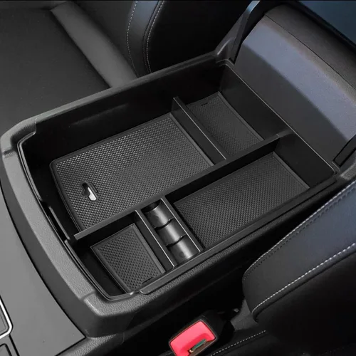 Miniatura 2 de para VW Atlas y Cross Sport Accesorios Organizador de consola central 2018 2019 2020 2021 2022 2023 Inserto ABS Caja de reposabrazos Almacenamiento
