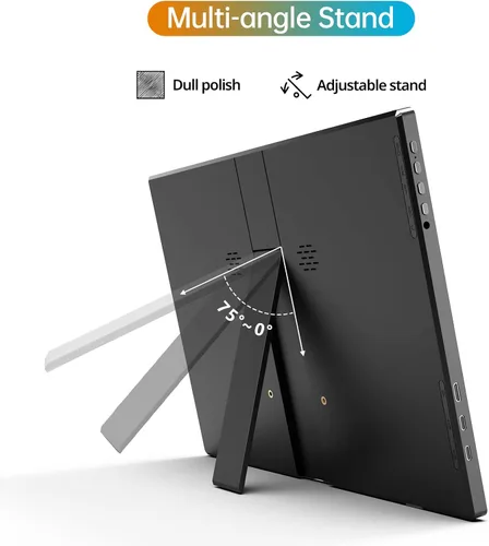 Miniatura 4 de MNN Monitor portátil de 14 pulgadas FHD 1920 * 1200P USB C HDMI Ultradelgado IPS para viajes con altavoces, HDR Plug&Play, monitor externo