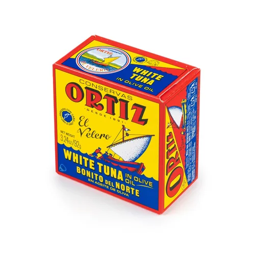 Miniatura 6 de Ortiz Atún blanco en aceite de oliva, rebanadas tiernas frescas, atún silvestre español, alto en proteínas y grasas Omega 3, excelente en ensaladas