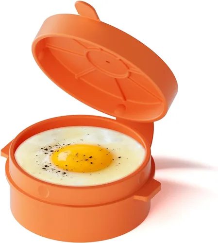 Miniatura 12 de Máquina para hacer mordeduras de huevos para microondas, olla de huevos para sándwich de desayuno, máquina de huevos para huevos revueltos, segura