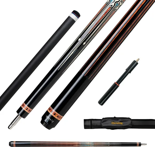 Miniatura 14 de Taco de billar de fibra de carbono de Moyerely, palo de taco de 11.8mm/12.5mm de baja deflexión, palo de piscina profesional con estuche