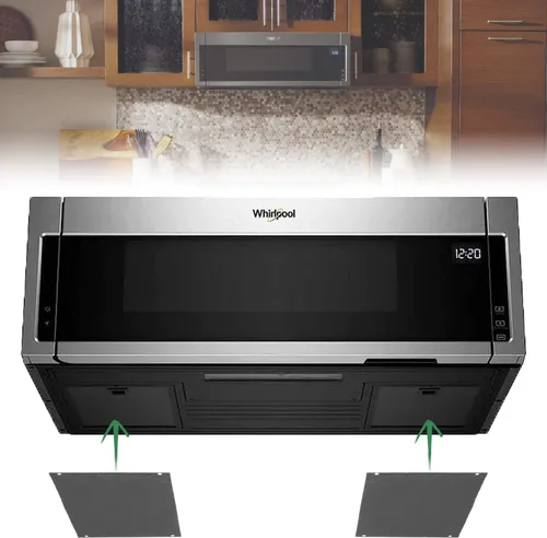 Miniatura 2 de Filtros de aire de repuesto de carbón activado para horno de microondas, compatibles con Whirlpool de perfil bajo sobre la gama, modelos de campana