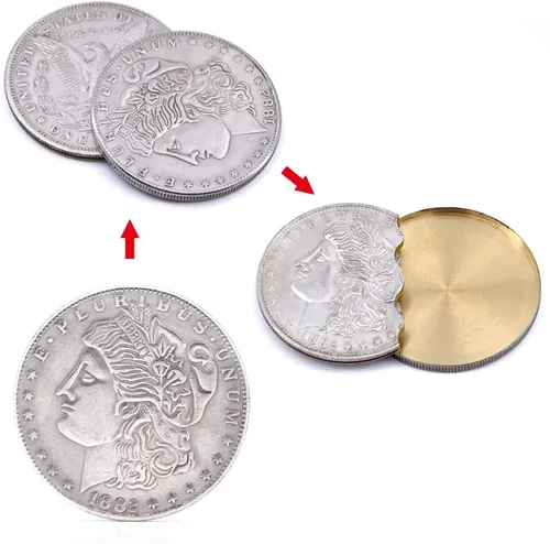Miniatura 3 de MOMOMAGE Super Flipper Coin Magic Props Copia Moneda Trucos de magia Trucos divertidos para magos profesionales, monedas de mariposa, accesorios