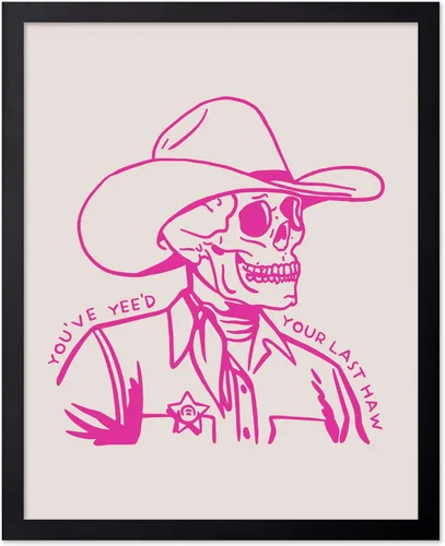 Miniatura 70 de Poster Master Póster retro de vaquera rosa con texto en inglés "Raise Hell", diseño de pared occidental, regalo para hombres y mujeres, decoración
