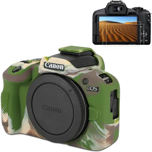 Miniatura 8 de Pocoukate Funda para cámara Canon EOS R100, cubierta protectora de silicona suave con protector de pantalla EOS R100, Accesorios para cámara sin
