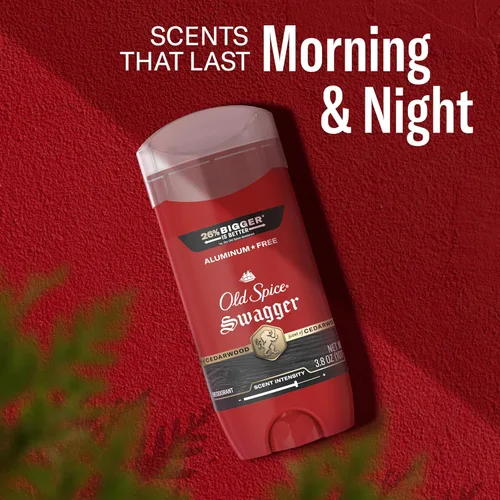 Miniatura 10 de Old Spice Desodorante sin aluminio para hombres, protección contra olores 24/7, frescura 24/7 y aroma duradero, Swagger con aroma a madera de cedro