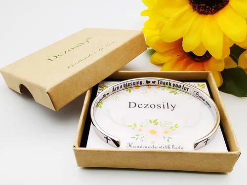 Miniatura 266 de Pulseras inspiradoras para mujer, joyería de acero inoxidable, con refranes, pulsera motivacional con mensaje oculto, pulseras grabadas para mejor