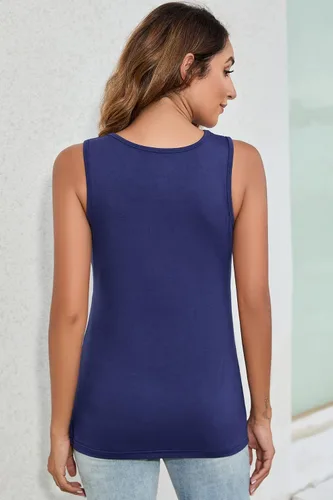 Miniatura 6 de Sosolism Rayon Nursing Tank Top for Breastfeeding Sleeveless Maternity Vest Pregnancy Clothes Maternity 3 Pack