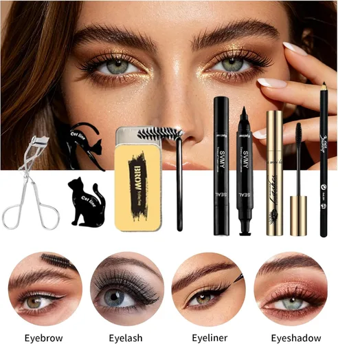 Miniatura 9 de 28 piezas Kit completo de maquillaje todo en uno para mujeres, juego de maquillaje para mujeres y principiantes, sombras de ojos, base, pintalabios