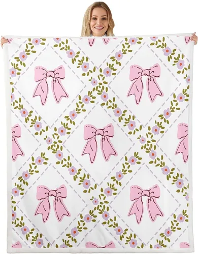 Miniatura 26 de Princess Flannel Blanket All Seasons,Rainbow Cloud Stars Butterfly Bed Blanket for Kawaii Home Decor,Dreamy Fairy Tale Castle Blanket for Kids Girls
