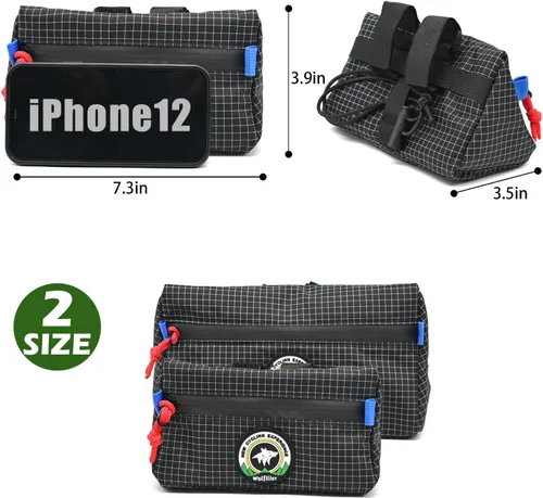 Miniatura 3 de Bolsa para Manillar de Bicicleta Vortika, Paquete de Cesta Frontal para Bicicleta Infantil, Bolsa Impermeable para Bicicletas, Bolsa Pequeña