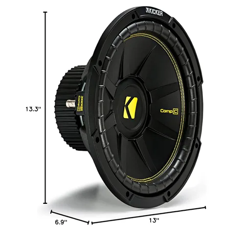 Miniatura 8 de KICKER CWCS124 CompC 12" Subwoofer Bobina de voz única 4-Ohm