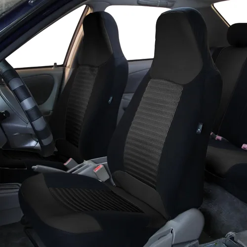 Miniatura 7 de FH Group Fundas de Asiento de Automóvil Juego Completo de Tela - Ajuste Universal, Fundas de Asiento Automotrices, Fundas de Asiento Delantero de 1