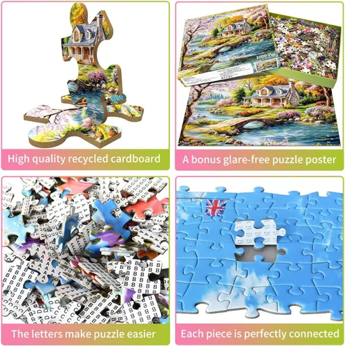 Miniatura 3 de Rompecabezas para adultos de 1000 piezas para adultos, rompecabezas de 1000 piezas, 1000 piezas, paisaje idílico de verano rural Vacaciones de playa