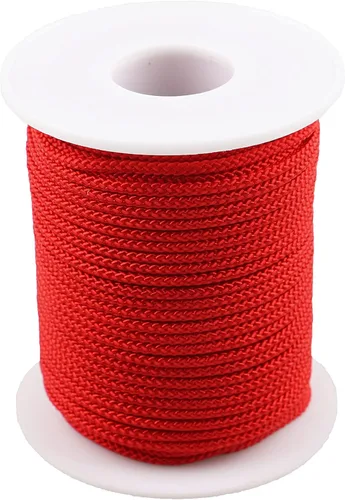 Miniatura 8 de Cuerda de hilo de nailon para jardinería, pulseras trenzadas, manualidades (0.039 in-394 pies, café)