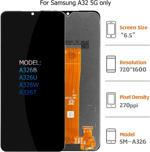 Miniatura 2 de A-MIND Reemplazo para Samsung Galaxy A32 5G A326 6.5 pulgadas LCD pantalla táctil cristal digitalizador TFT para A326B A326U A326W A326T