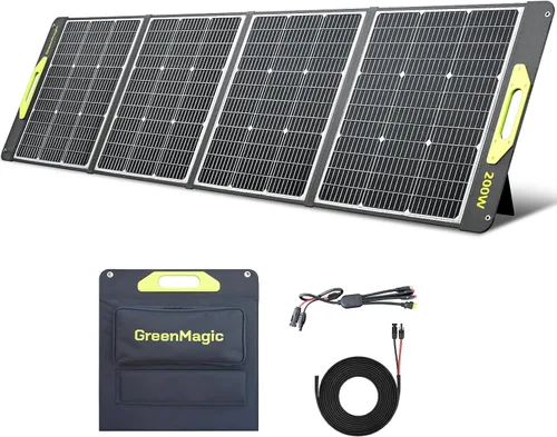 Miniatura 9 de Panel Solar Portátil de 120W, Panel Solar Plegable Greenmagic de 120W 19V para Camping al Aire Libre RV Hogar, Resistente al Agua IP67 con Estuche