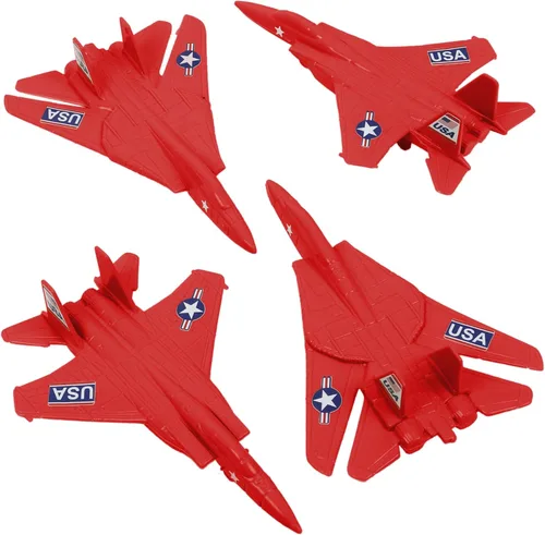 Miniatura 7 de TimMee Aviones de Combate de Plástico Army Men - 4 Aviones Azules Fabricados en Estados Unidos