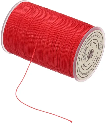Miniatura 143 de MECCANIXITY Cordón encerado de poliéster encerado de 0.020 in, cuerda de cera de 175 yardas para hacer pulseras, collares, cuentas, joyería y Negro