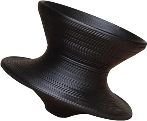 Silla giratoria giratoria 360, moderna silla giratoria de fibra de vidrio negra para interiores y exteriores, perfecta para entrenamiento sensorial,