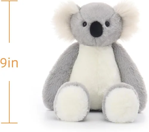 Miniatura 8 de Apricot Lamb Juguetes de peluche de koala gris, suave, perfecto para niños (koala gris, 9 pulgadas)