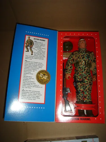 Figura de acción marina GI Joe de 12 pulgadas de la Segunda Guerra Mundial Edición Conmemorativa Numerada del 50 Aniversario (Hasbro 1995)