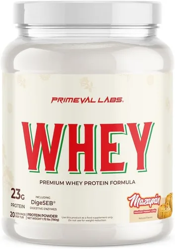 Miniatura 8 de Primeval Labs Pure Whey Protein Concentrate Crecimiento muscular y recuperación Fórmula fácil de mezclar Horchata 20 porciones