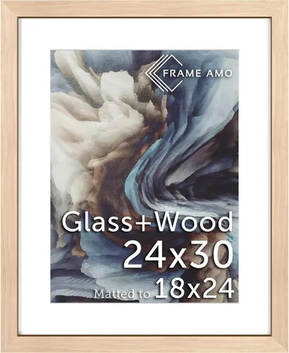 Miniatura 81 de Frame Amo Marco de póster de madera maciza de 13 x 19 pulgadas, color natural, tapete blanco para imagen de 11 x 17 pulgadas, parte frontal