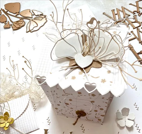 Miniatura 4 de Lapoo Troquel de Corte de Metal para Scrapbooking, Marco de Fondos 3D Nuevos Troqueles de Corte DIY para Hacer Álbumes Tarjetas Decoración Hoja
