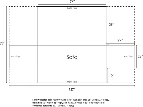 Miniatura 5 de Barefoot Bungalow Cruz - Funda para sofá, color blanco, GL-1709GFPS
