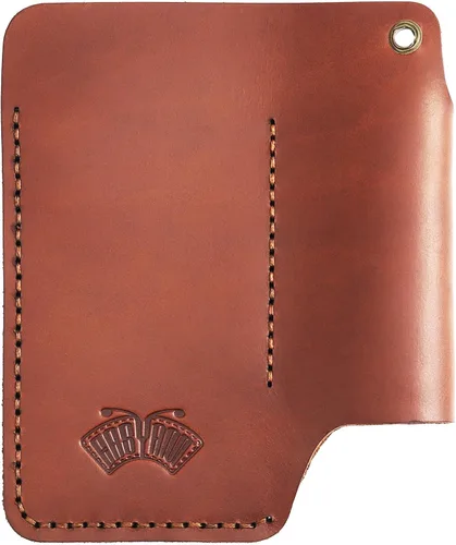 Miniatura 3 de Organizador de bolsillo de cuero para hombre, bolsa de herramientas EDC de cuero, funda hecha a mano, accesorios multiherramienta, marrón-plus