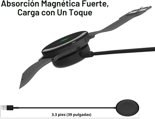 Miniatura 5 de Cargador de reloj Samsung Galaxy de carga rápida compatible con Galaxy Watch 8/8 Classic/7/6/6 Classic/5/5 Pro/4/4 Classic/3/Active Ultra/Active 2