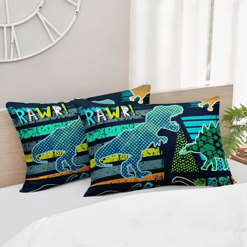 Miniatura 7 de AILONEN Juego de ropa de cama con estampado de gato en acuarela, tamaño individual con gatos y huellas para niños y niñas, juego de edredón suave