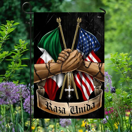 Miniatura 9 de FLAGWIX Mexican American, Mi Hogar Mi Sangre Bandera - 4 de julio, decoraciones del día de la independencia para el hogar, bandera de jardín 12x18