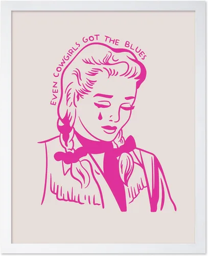 Miniatura 28 de Poster Master Póster retro de vaquera rosa con texto en inglés "Raise Hell", diseño de pared occidental, regalo para hombres y mujeres, decoración