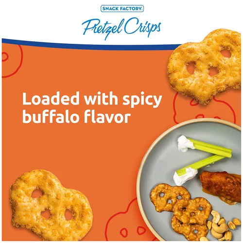 Miniatura 4 de Papas fritas de pretzel Buffalo Wing de Snack Factory, sin OGM, bolsa resellable de 7.2 onzas